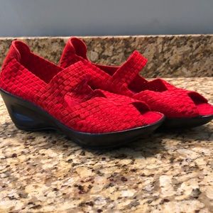 CC Resorts Red Woven Wedge Size 40 (fits size 9)